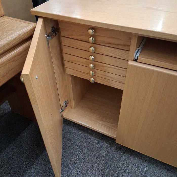 Light Wood Office Credenza / Desk