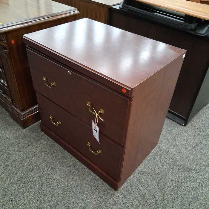 Dark Red 2 Dwr File Cabinet w/ Key