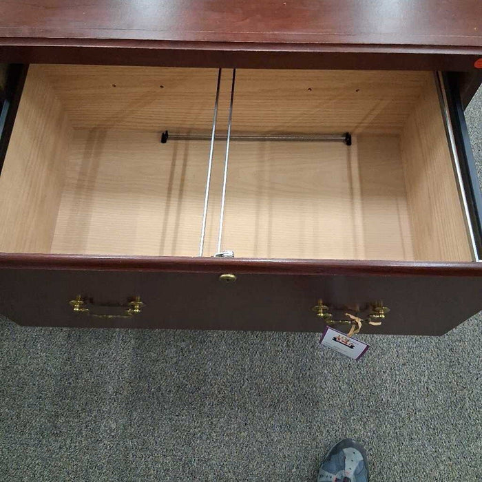 Dark Red 2 Dwr File Cabinet w/ Key