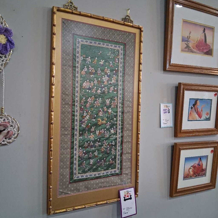 Hand Embroidered Silk Chinese Wall Decor