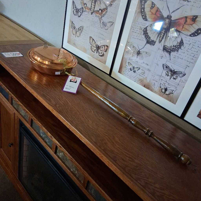 Copper / Wood Bed Warmer Decor
