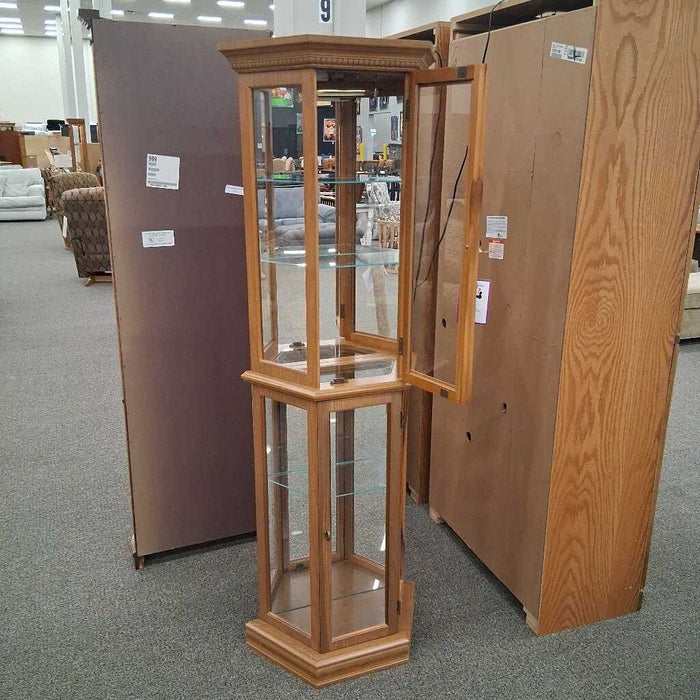 Slim 3 Sided Curio Cabinet