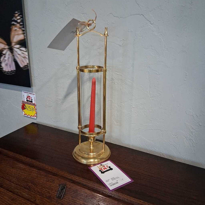 Glass & Brass Candle Holder
