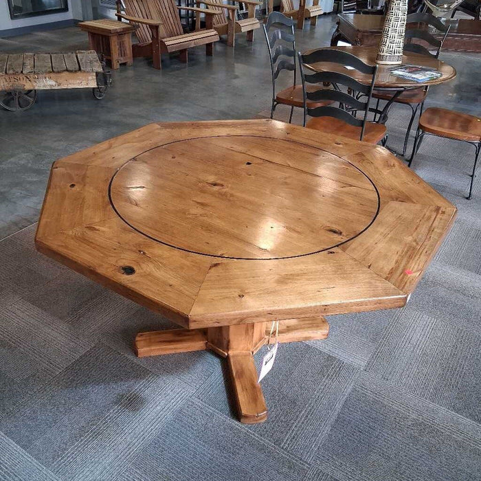 Custom Octagonal Alder Wood Dining Table