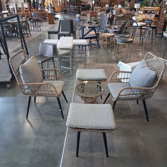 Patio Set w/ 2 Chairs, 2 Otto, 1Table