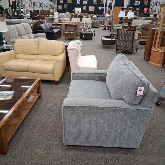 Gray Fabric Oversized Accent Chair