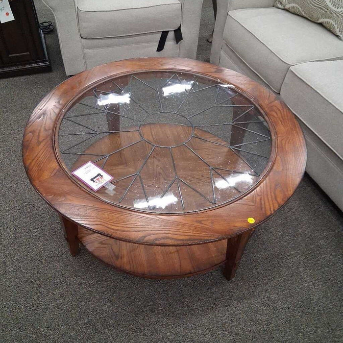 Round Glass Top Coffee Table
