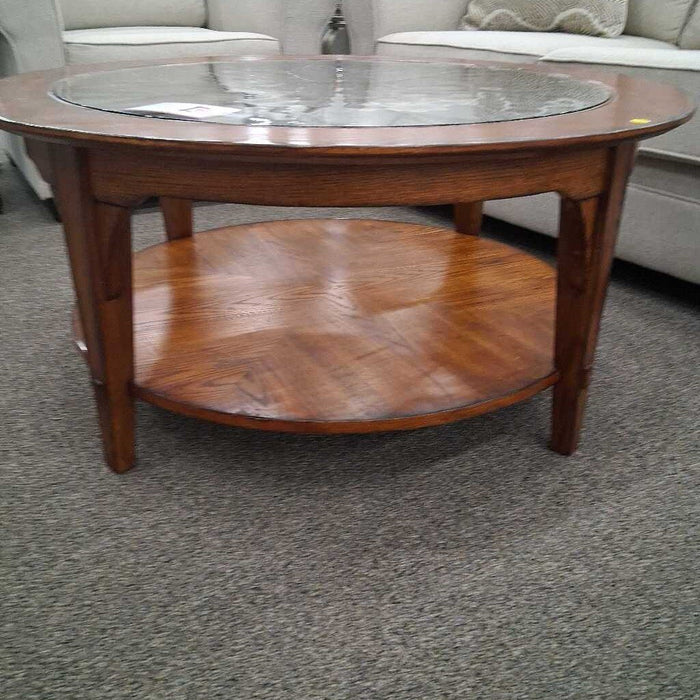 Round Glass Top Coffee Table