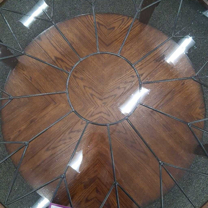 Round Glass Top Coffee Table