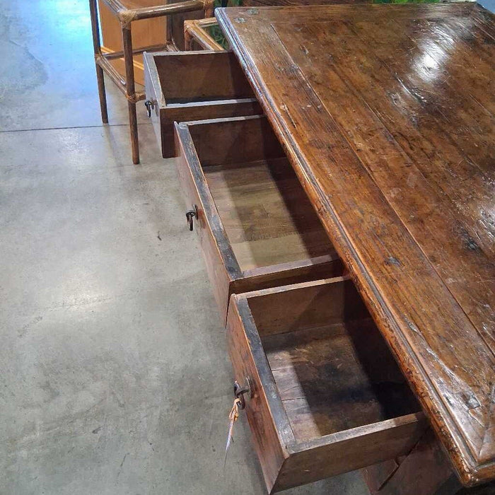 Vintage Dark 5 Dwr Wood Desk