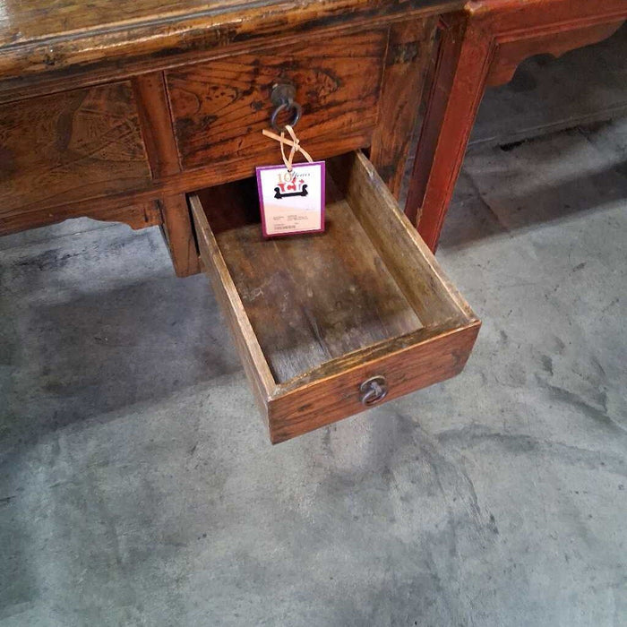 Vintage Dark 5 Dwr Wood Desk