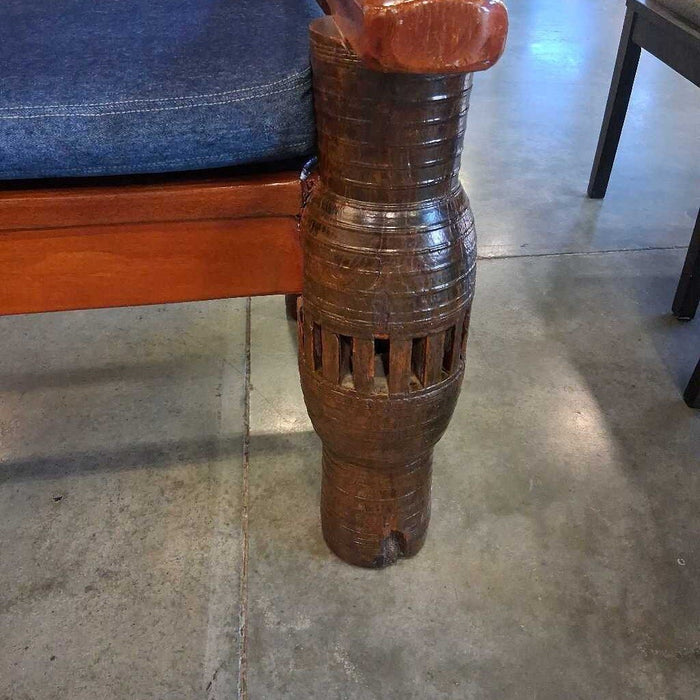 Carved Wooden Bench w/ Cusions