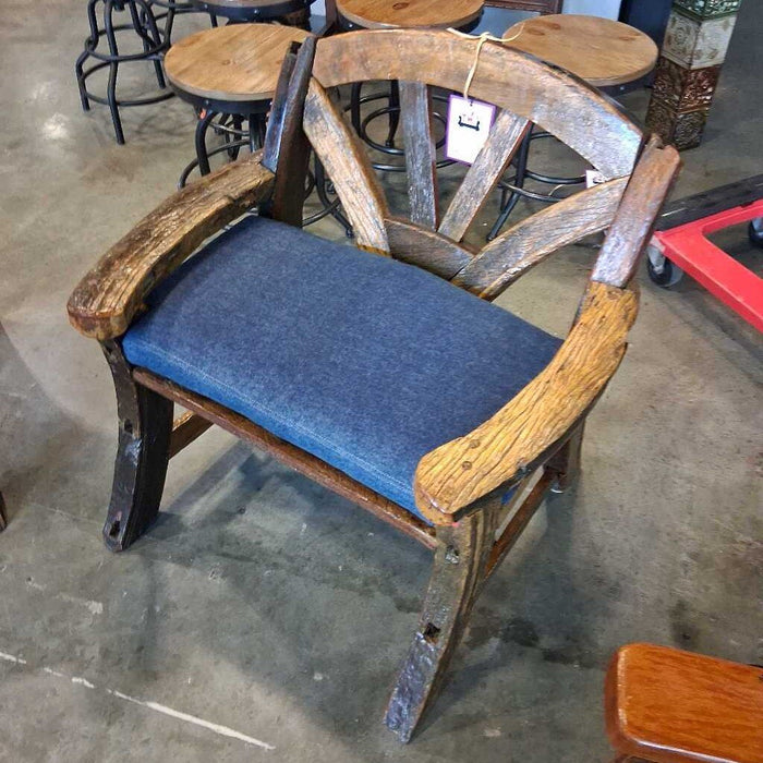 Pair of Carved Wooden Chairs w/ Cusions