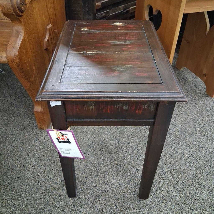 Small Rustic Wooden End Table