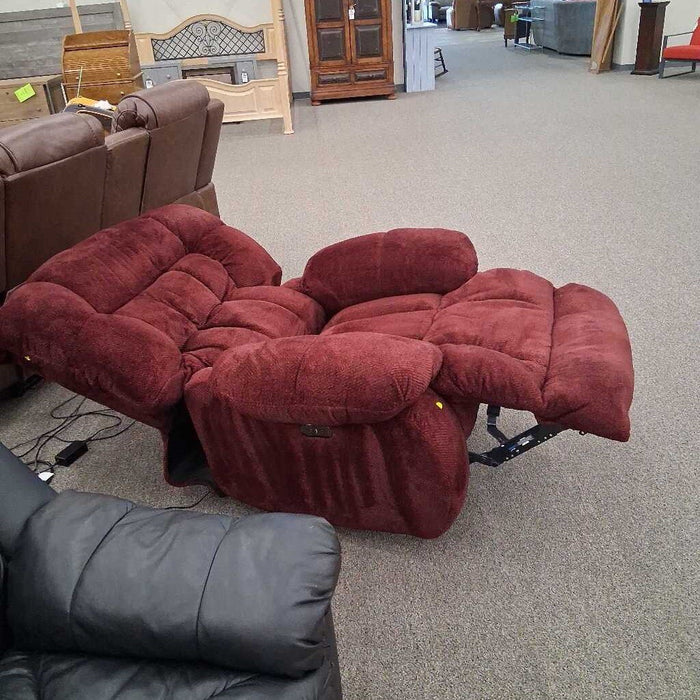 Red Fabric Power Recliner