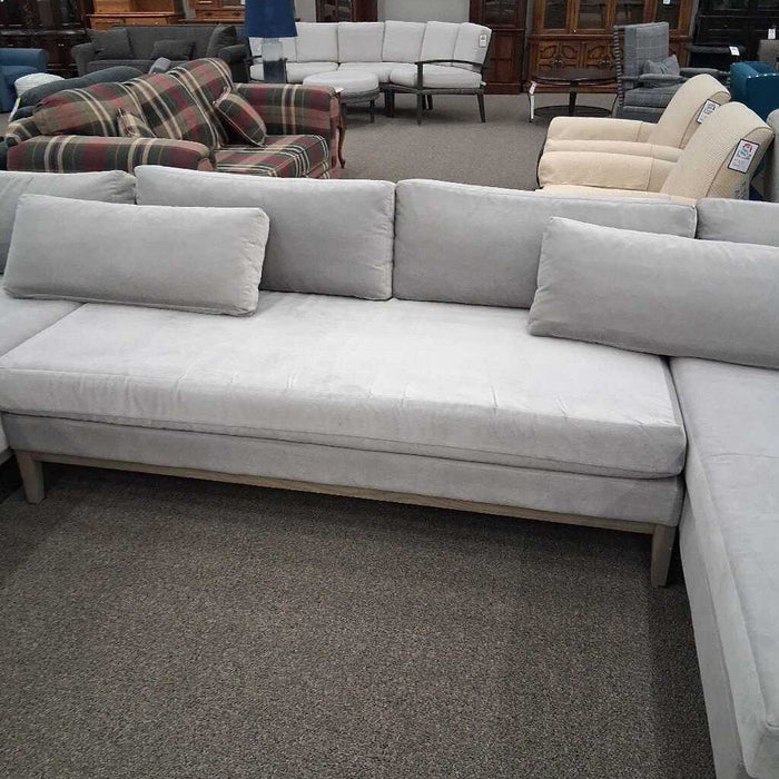 Restoration Hardware 3 Pc Gray Sectional
