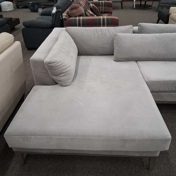 Restoration Hardware 3 Pc Gray Sectional