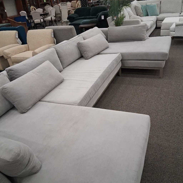 Restoration Hardware 3 Pc Gray Sectional
