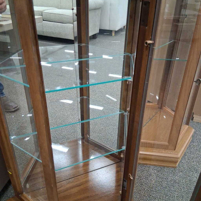 Tall Slim 3 Sided Curio Cabinet