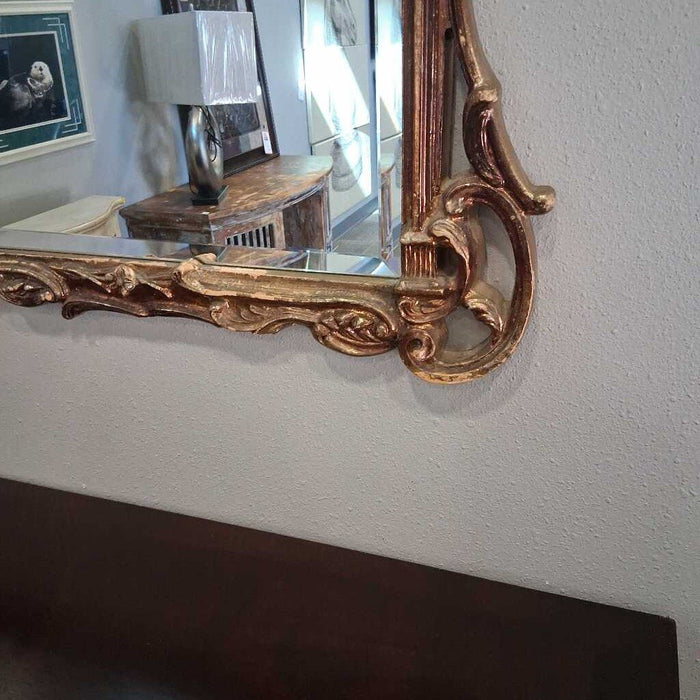 Large Gold Frame Rustic Mirror
