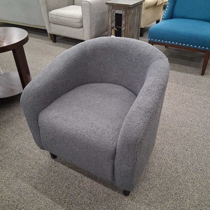 Small Gray Fabric Accent Chair