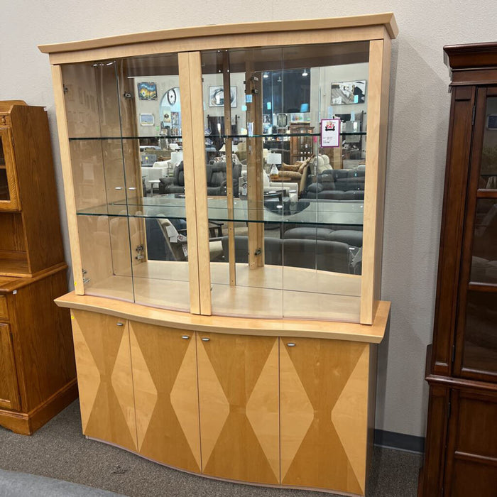 Italian 2 Pc Blonde Hutch