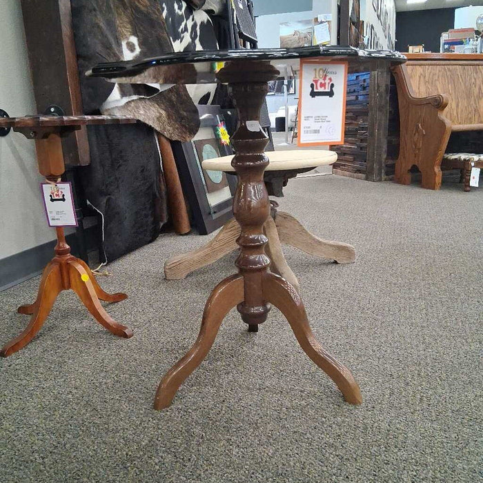 Small Wood Ornate End Table