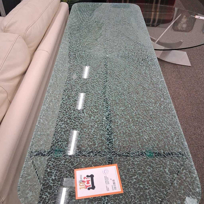 Cracked Glass Entry Table