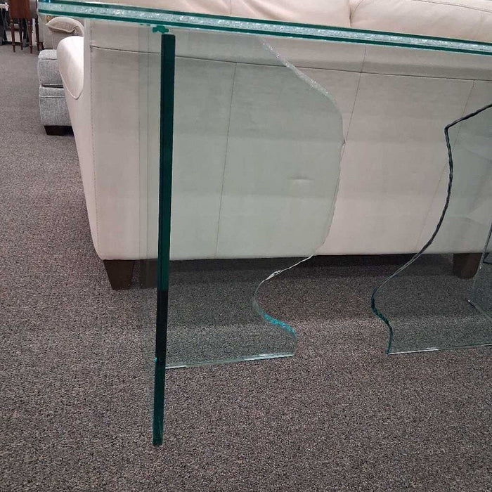 Cracked Glass Entry Table