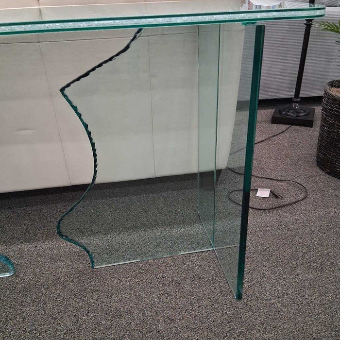 Cracked Glass Entry Table