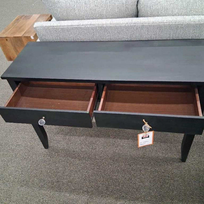 Distressed Black 2 Dwr Entry Table