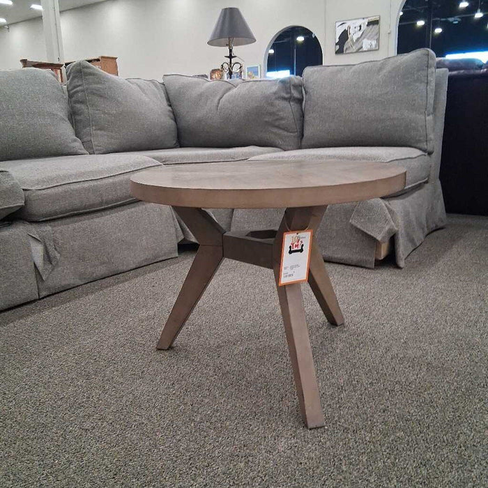 Round Gray End Table