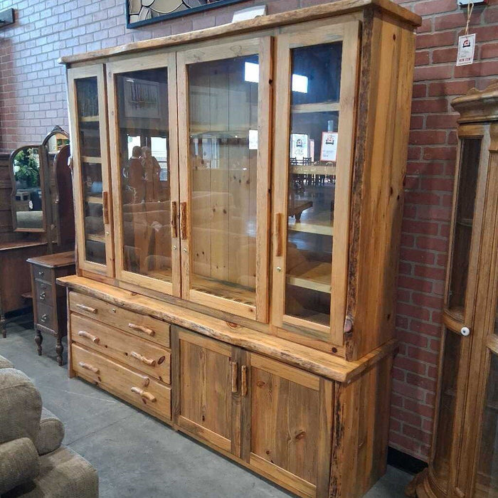 Custom 2/Pc Blue Pine Gun Cabinet