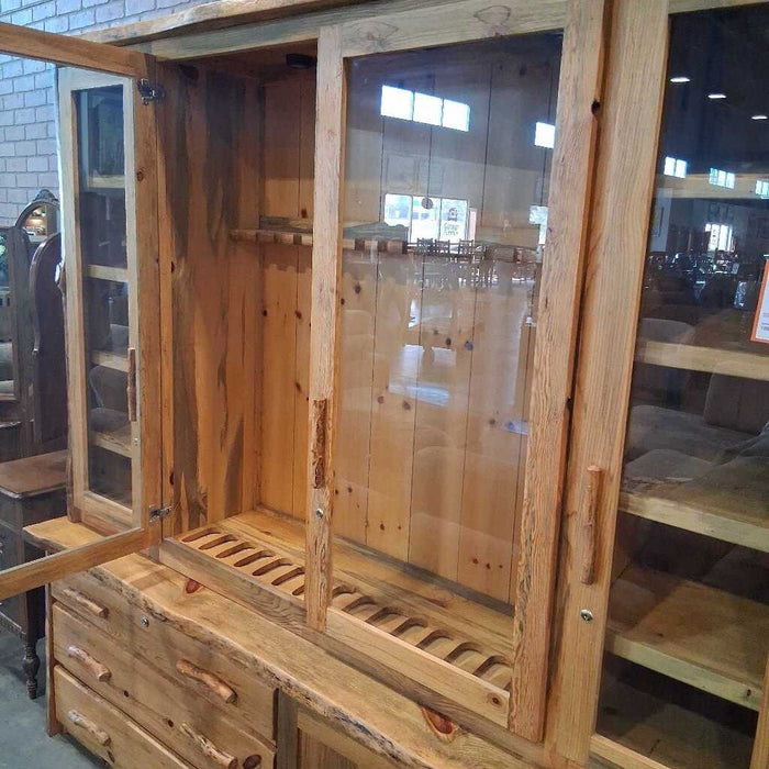 Custom 2/Pc Blue Pine Gun Cabinet