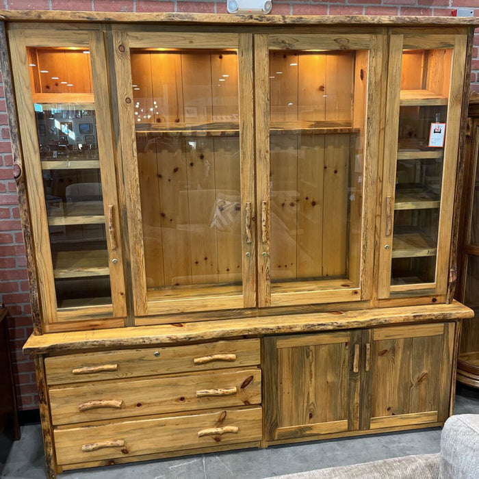 Custom 2/Pc Blue Pine Gun Cabinet