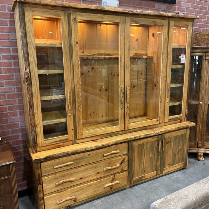 Custom 2/Pc Blue Pine Gun Cabinet