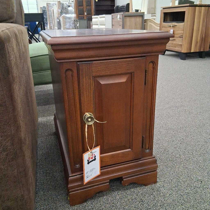 Cherry End Table w/ Cabinet