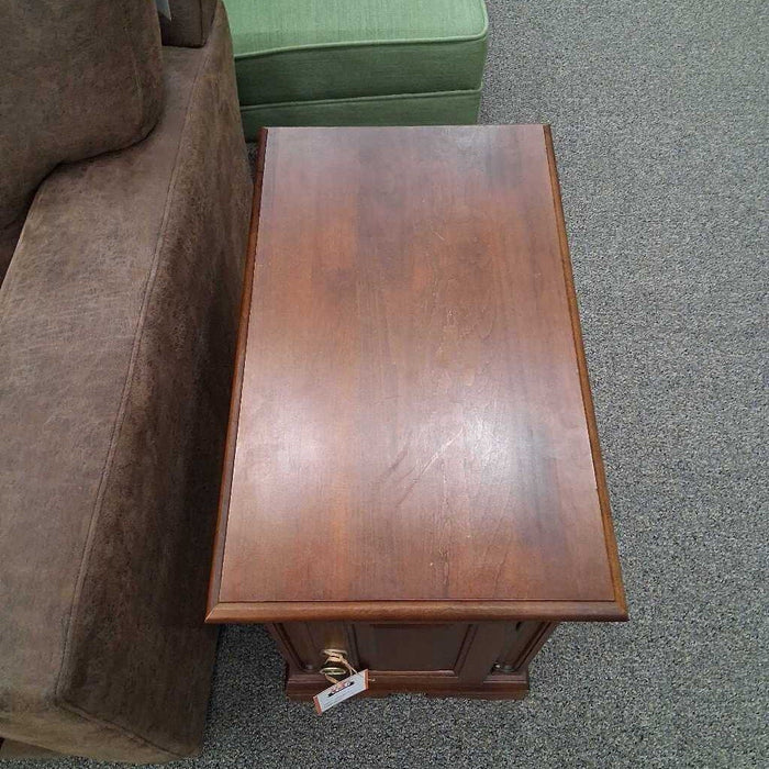 Cherry End Table w/ Cabinet