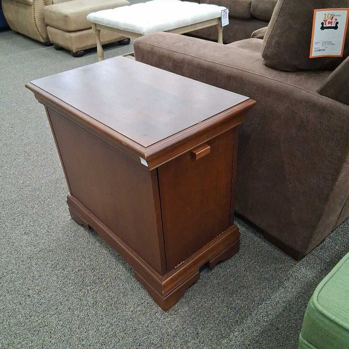 Cherry End Table w/ Cabinet