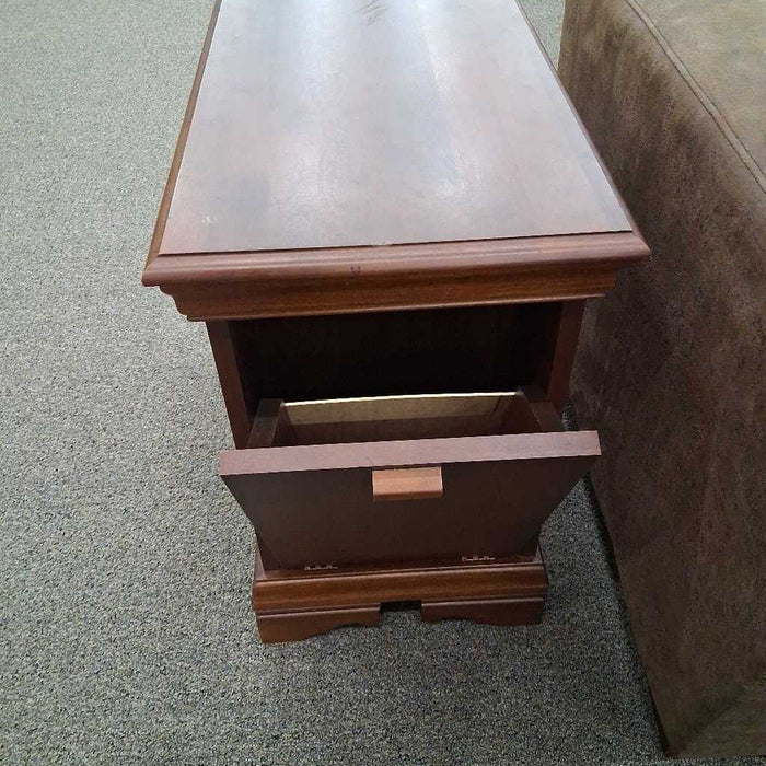 Cherry End Table w/ Cabinet