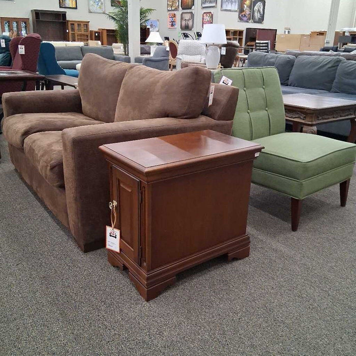 Cherry End Table w/ Cabinet