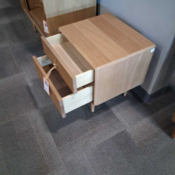 Scan Des Hendrick White Oak Nightstand