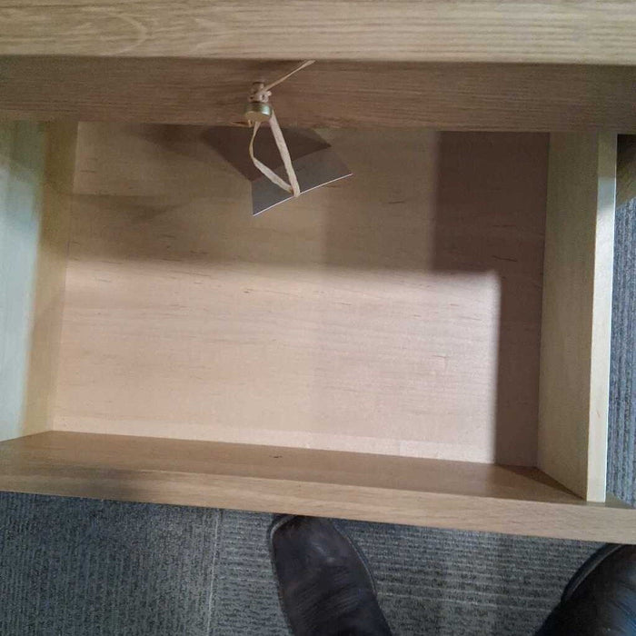 Scan Des Hendrick White Oak Nightstand