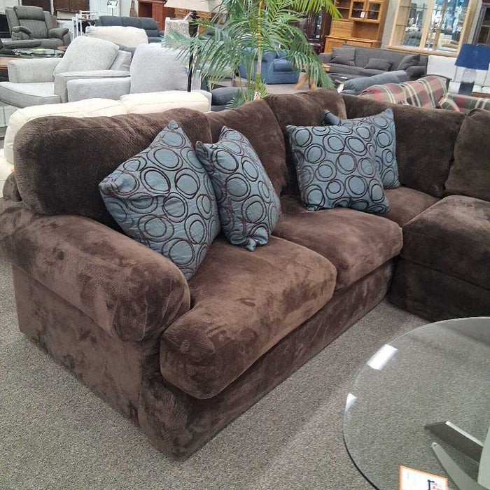 Robert Micheal 3 Pc Brown Fabric Sectional