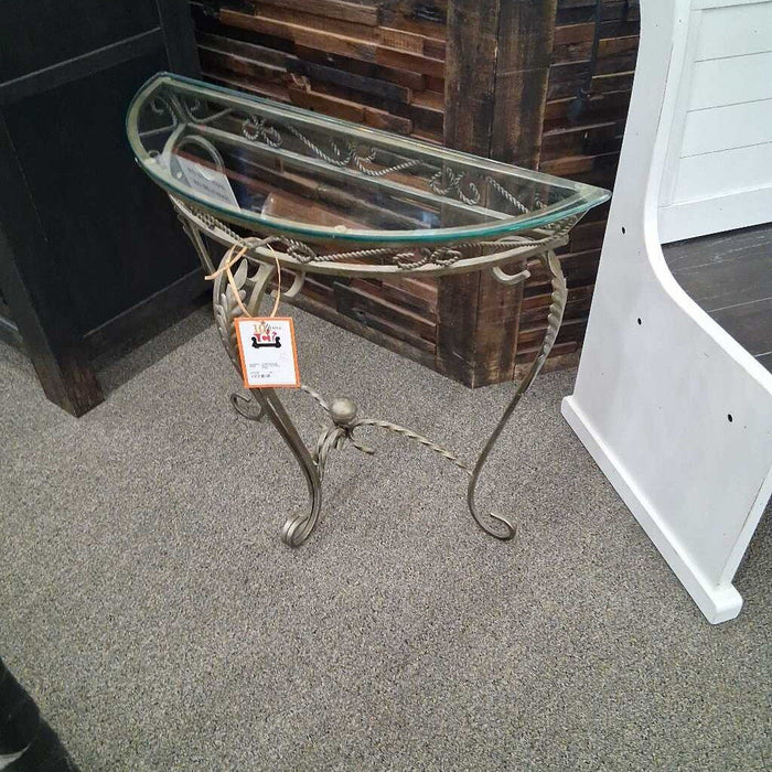 Glass Top Entry Table