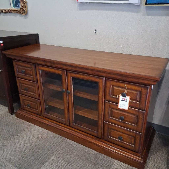 Cherry Media Console w/ Dwrs