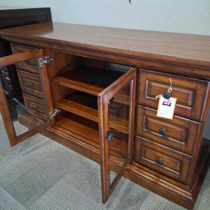 Cherry Media Console w/ Dwrs