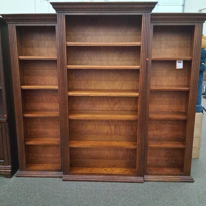 Wooden 3 Pc Bookshelf Wall Unit