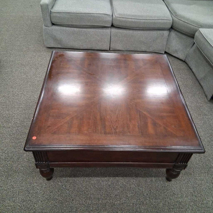 Bernhardt 2 Dwr Dark Brown Coffee Table
