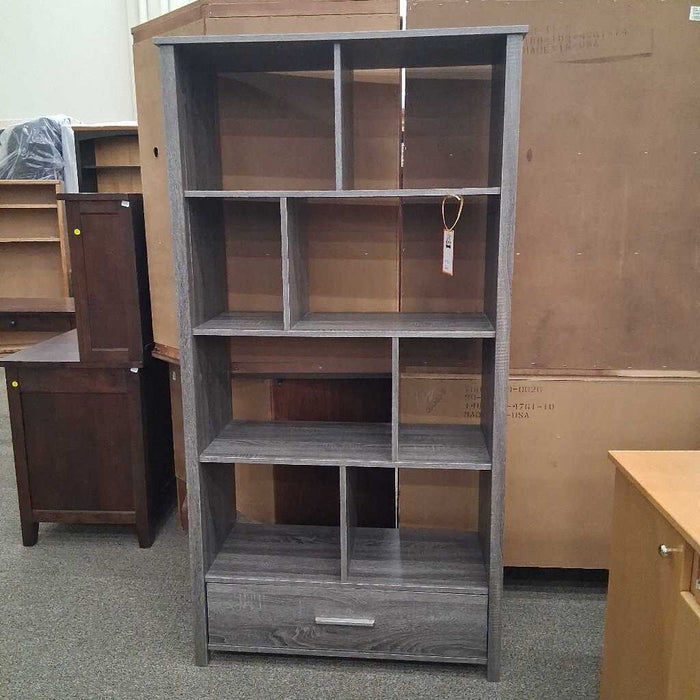 Gray Bookshelf w/ Drawer